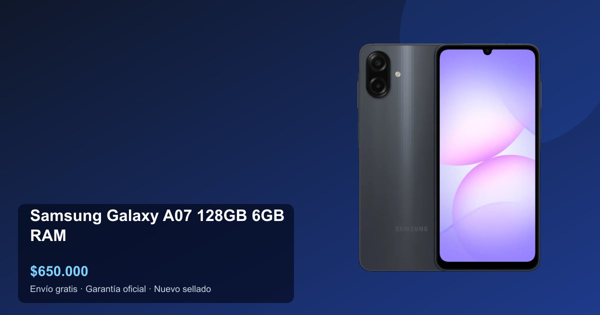 Samsung Galaxy A07 nuevo sobre mesa de madera, el punto de entrada más barato de los tres.