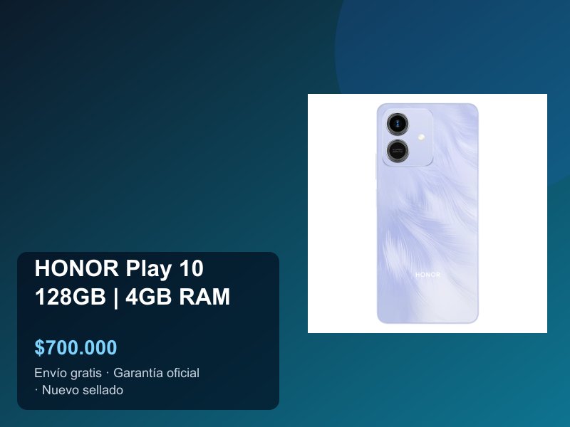 HONOR Play 10 de 128GB y 4GB de RAM, nuevo y sellado con garantía oficial.