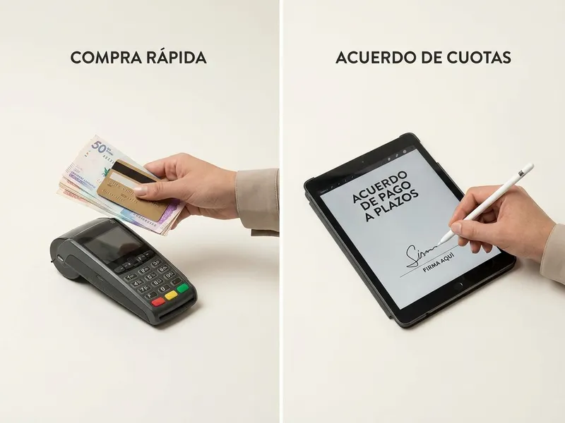 Comparación entre pago de contado y financiado para celular